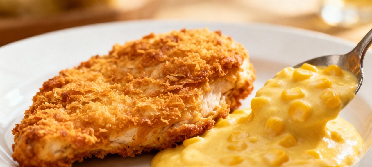 Frango empanado com creme de milho: almoço irresistível - Imagem do artigo