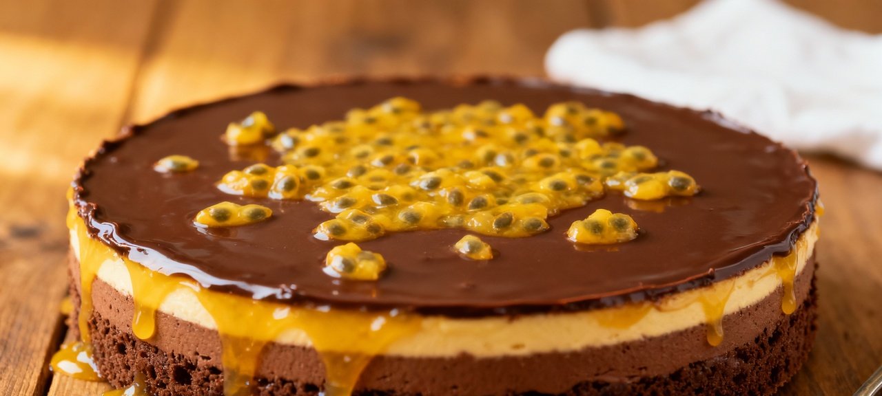 Torta de maracujá com chocolate: receita fácil em 3 etapas - Imagem do artigo