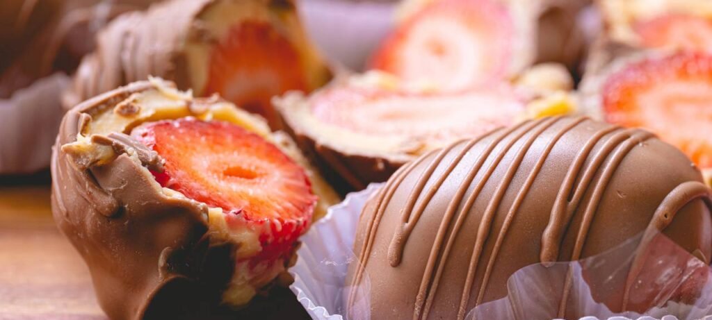 Bombom de morango na travessa: sobremesa prática e festiva - Imagem do artigo