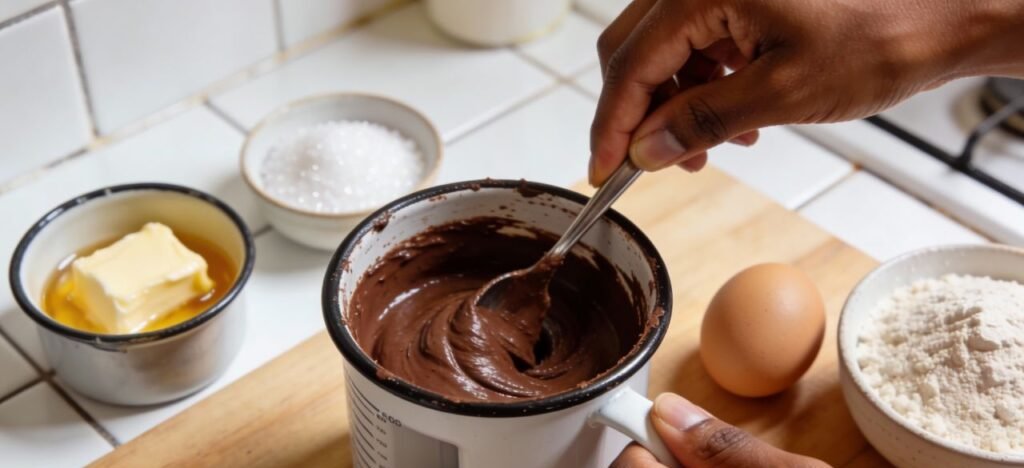 Brownie de caneca rápido: úmido em 1 minuto no micro-ondas - Imagem do artigo